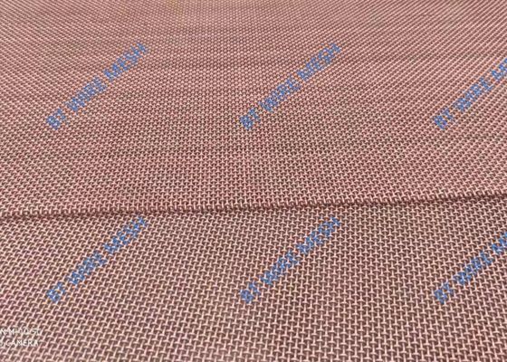 Copper 30m Crimped Woven Wire Mesh Diameter 2mm Mesh 2 Aperture