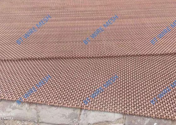 Copper 30m Crimped Woven Wire Mesh Diameter 2mm Mesh 2 Aperture